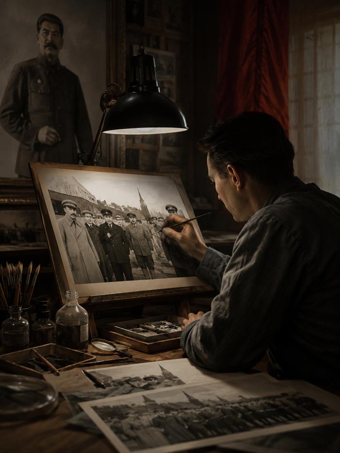 Da Stalin lod folk forsvinde fra billederne: retouchering som magtinstrument